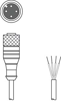 KD U-M12-4A-V1-050 - 連接電纜